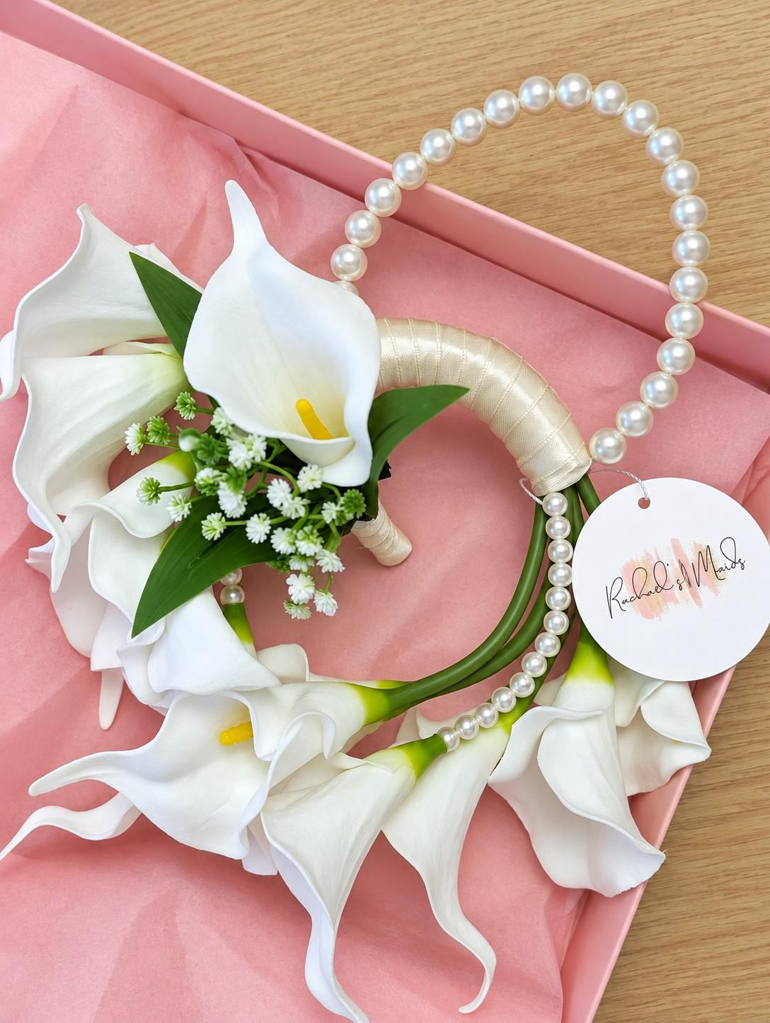 Ari beaded pearl bridal bouquet