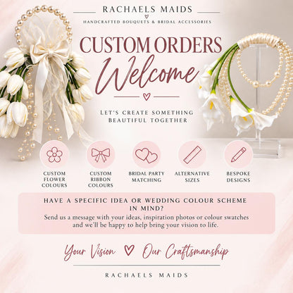 Ari beaded pearl bridal bouquet