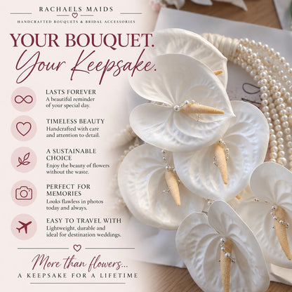 Ari beaded pearl bridal bouquet