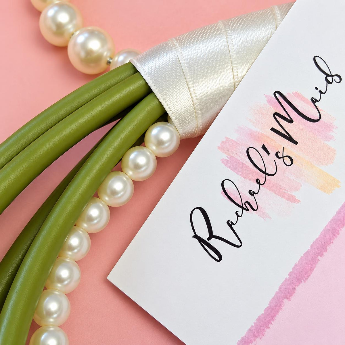 Ari beaded pearl bridal bouquet