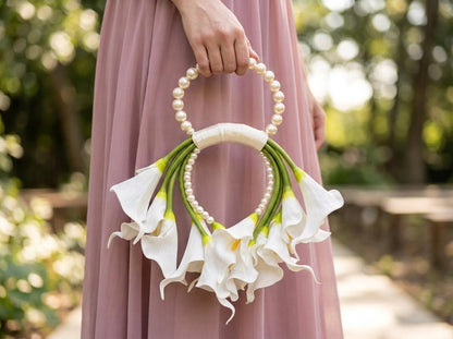 Ari beaded pearl bridal bouquet