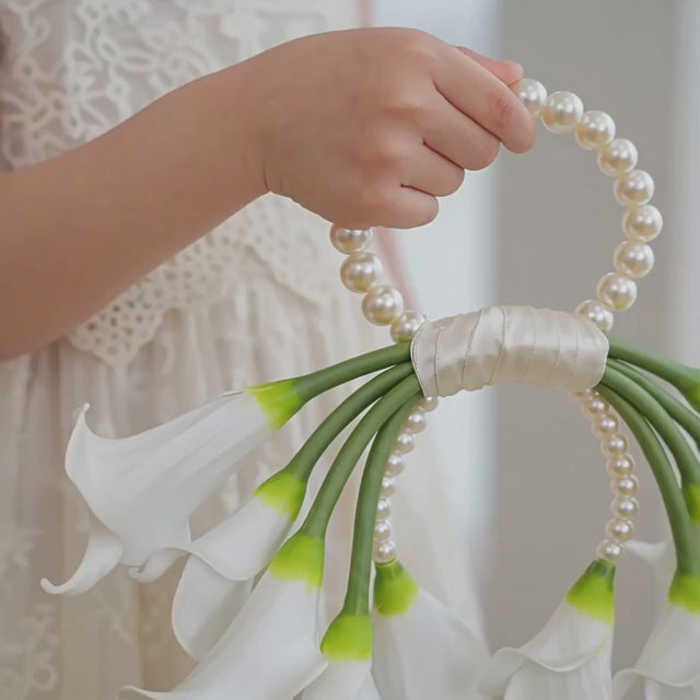 Ari beaded pearl bridal bouquet