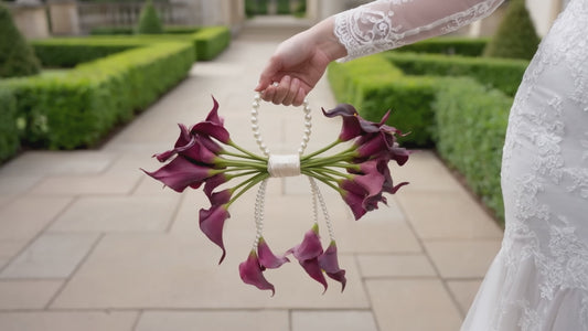 Beth Bridal Bouquet - Burgundy