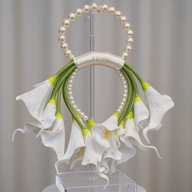 Ari beaded pearl bridal bouquet